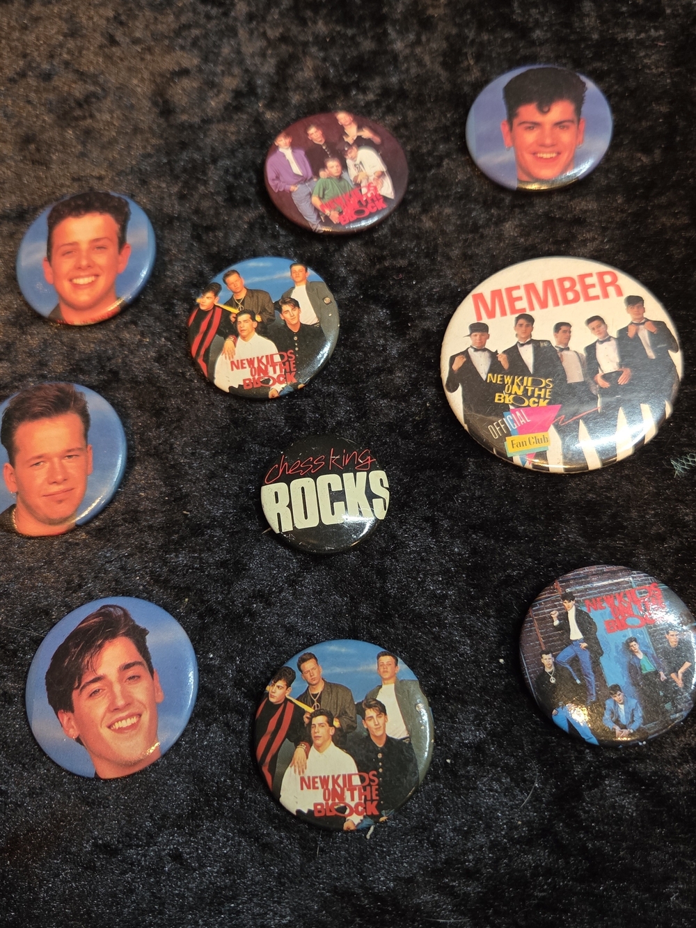 New Kids on the Block Collectible Pin Button Set - Black